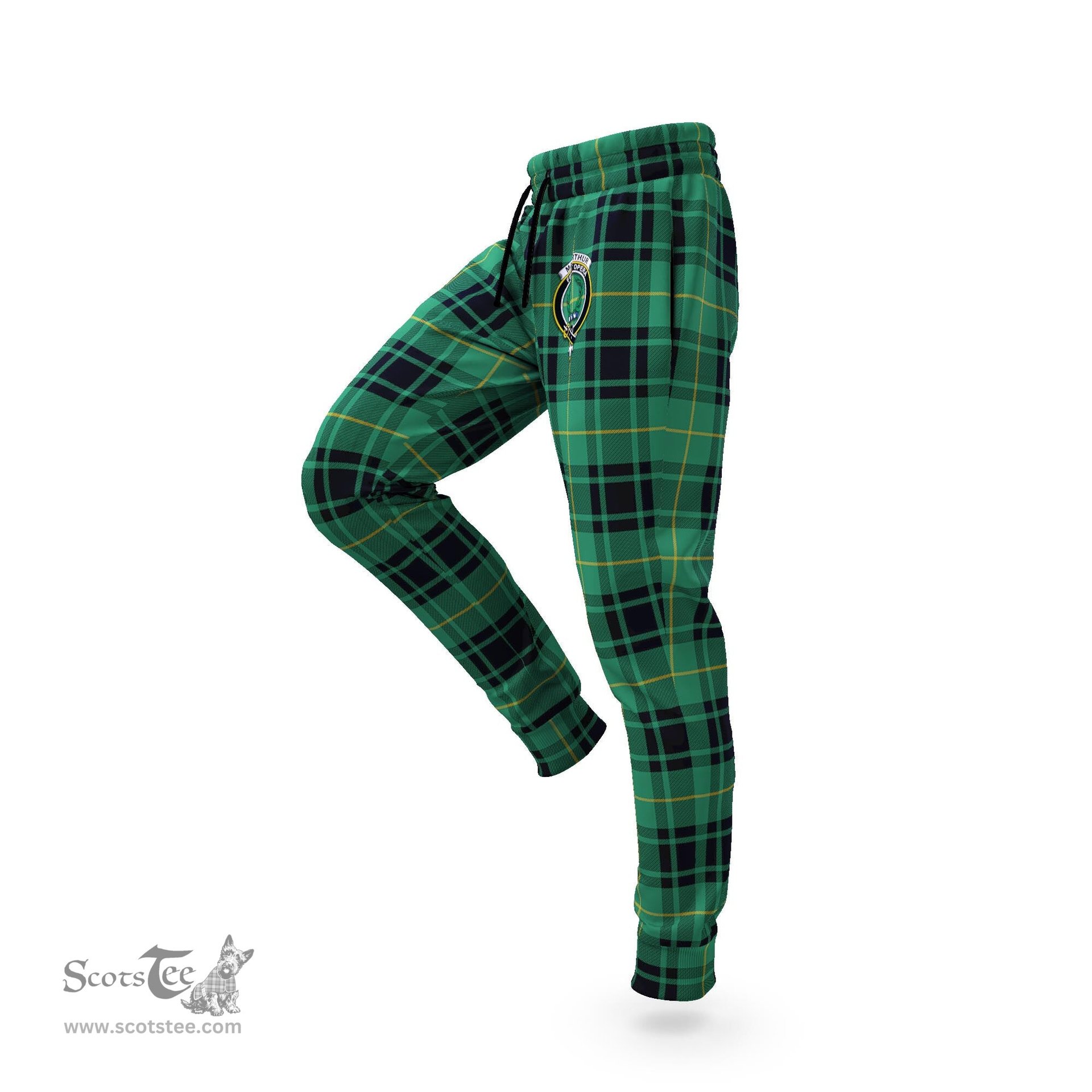 Scottish MacArthur Ancient Clan Family Crest Tartan Joggers Pants