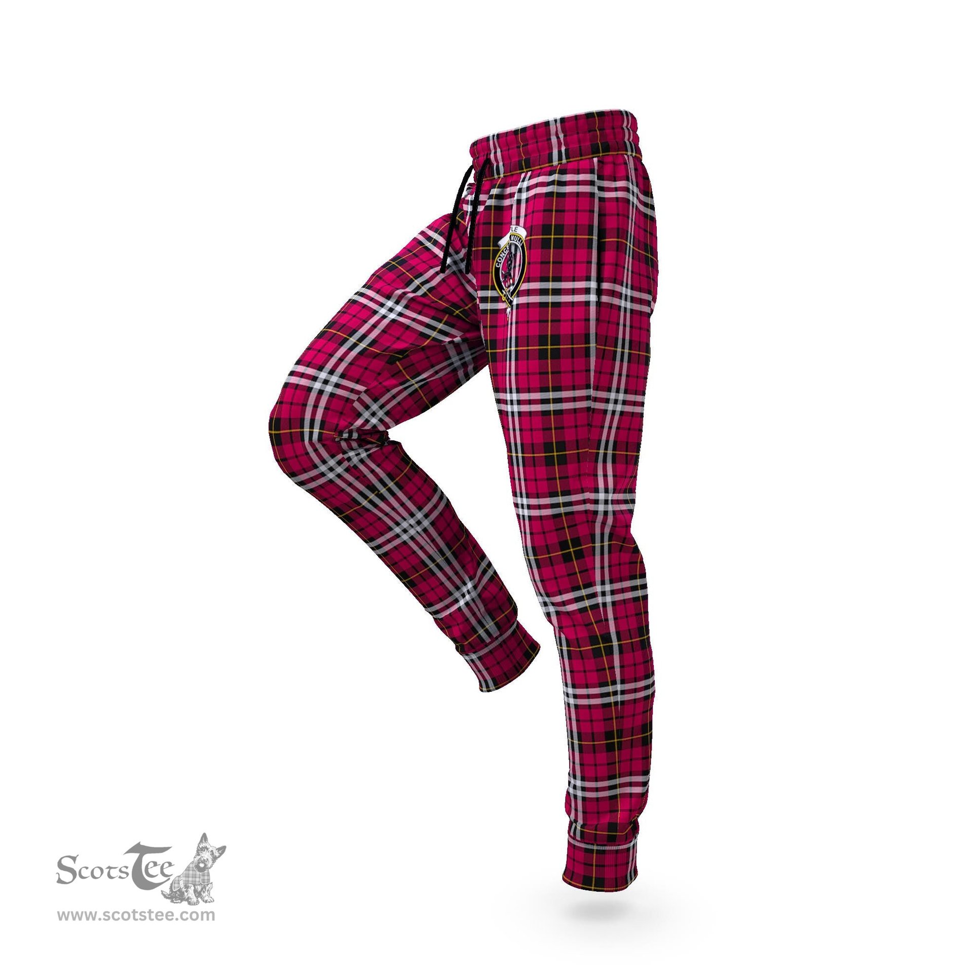 Scottish Little Clan Family Crest Tartan Joggers Pants