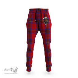 Scottish Leslie Red Clan Family Crest Tartan Joggers Pants