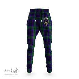 Scottish Lumsden Green Clan Family Crest Tartan Joggers Pants