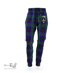 Scottish Lumsden Green Clan Family Crest Tartan Joggers Pants