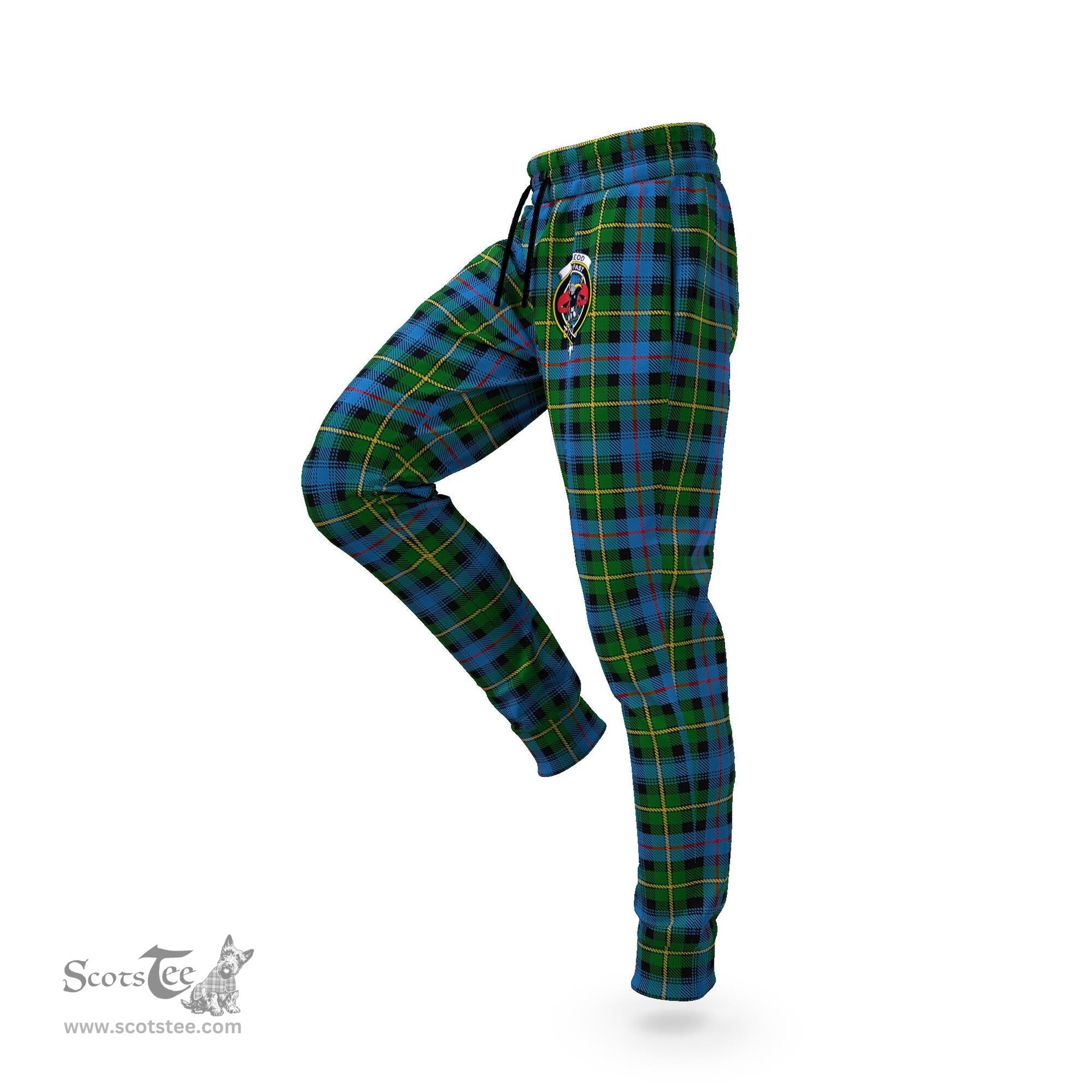Scottish MacLeod of Skye Clan Family Crest Tartan Joggers Pants