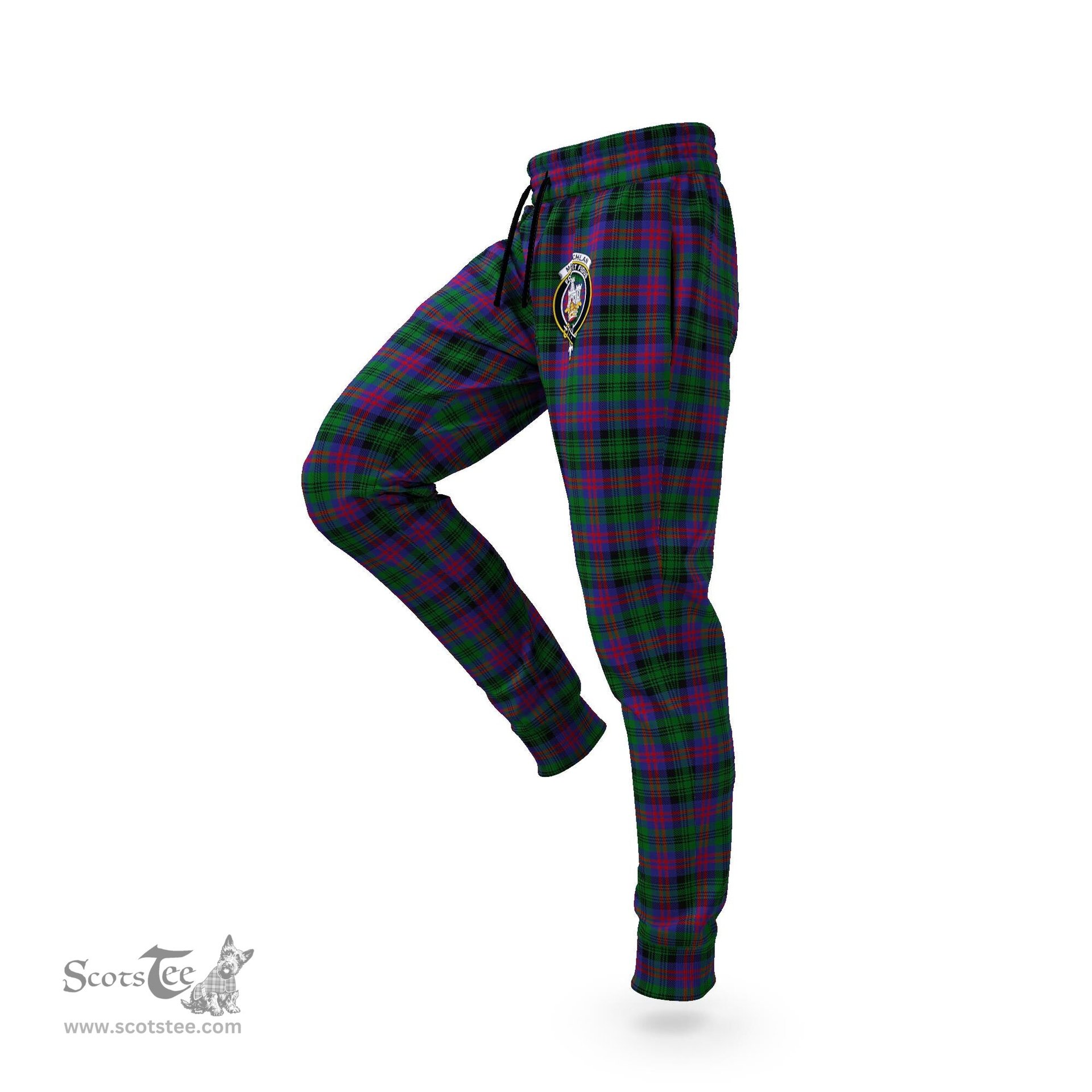Scottish MacLachlan Hunting Clan Family Crest Tartan Joggers Pants