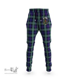 Scottish MacKenzie Hunting Green Clan Family Crest Tartan Joggers Pants