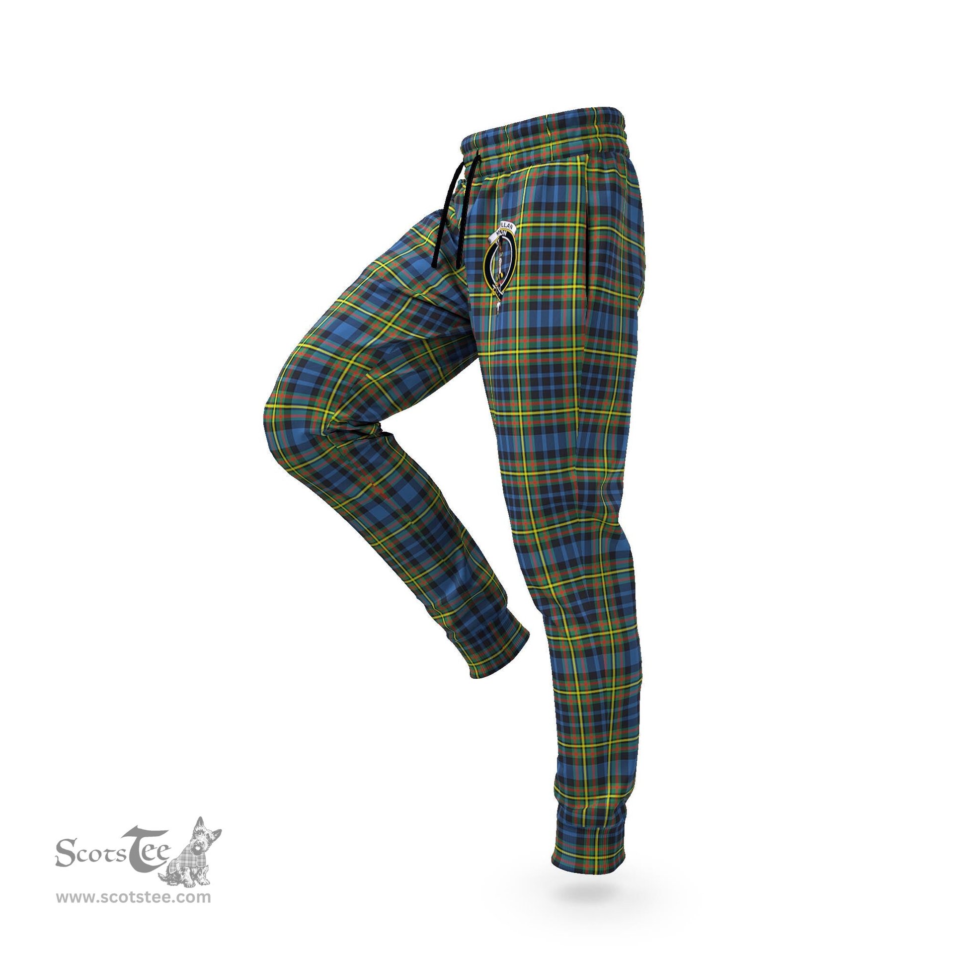 Scottish MacLellan Ancient Clan Family Crest Tartan Joggers Pants