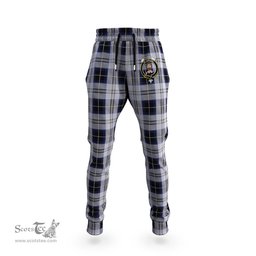 Scottish Menzies Black Dress Clan Family Crest Tartan Joggers Pants