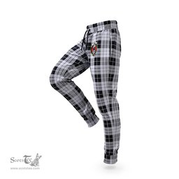 Scottish MacLeod Black and White Clan Family Crest Tartan Joggers Pants