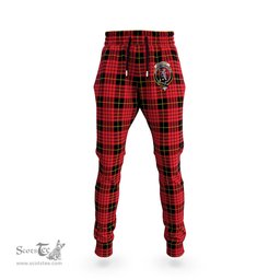 Scottish MacQueen Modern Clan Family Crest Tartan Joggers Pants