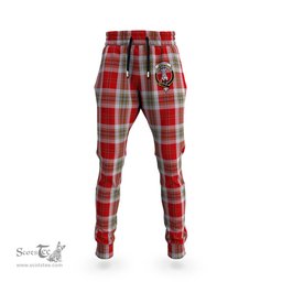 Scottish MacLean of Duart Dress Red Clan Family Crest Tartan Joggers Pants