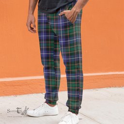 Scottish MacRae Hunting Modern Clan Tartan Joggers Pants