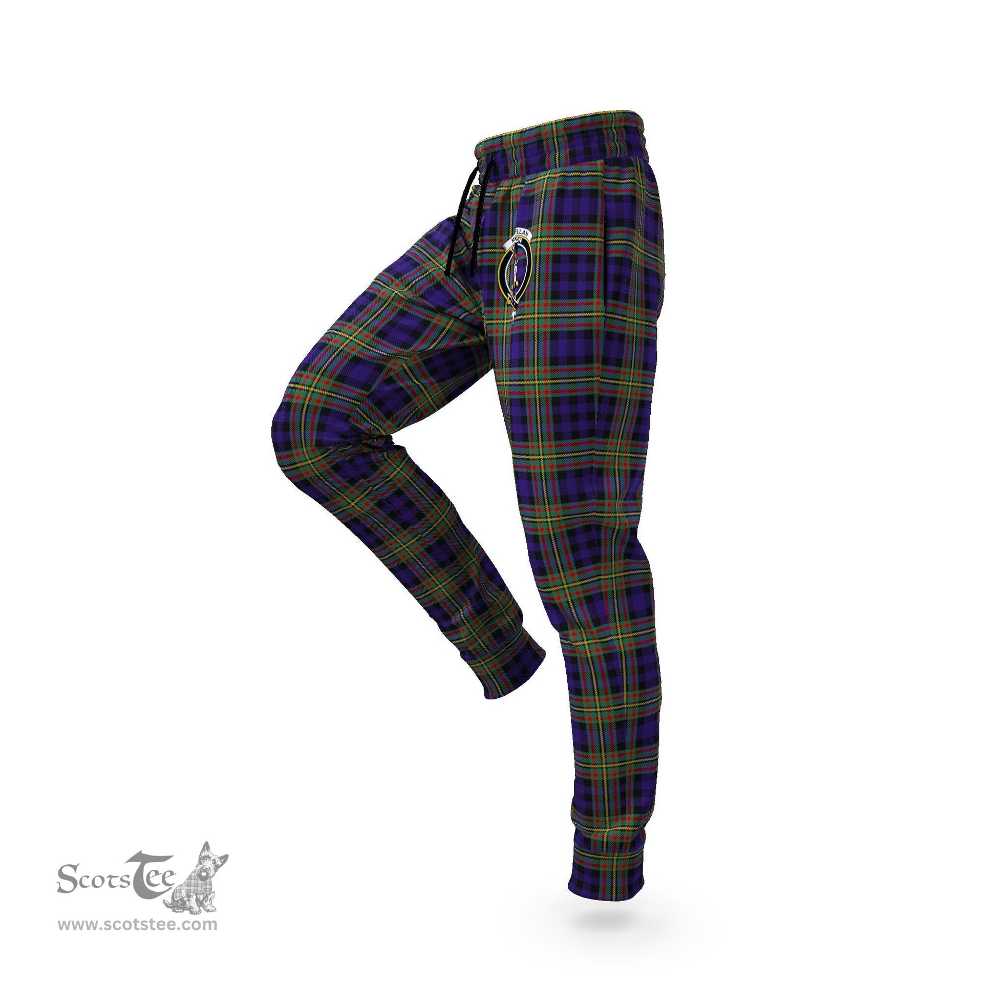 Scottish MacLellan Clan Family Crest Tartan Joggers Pants