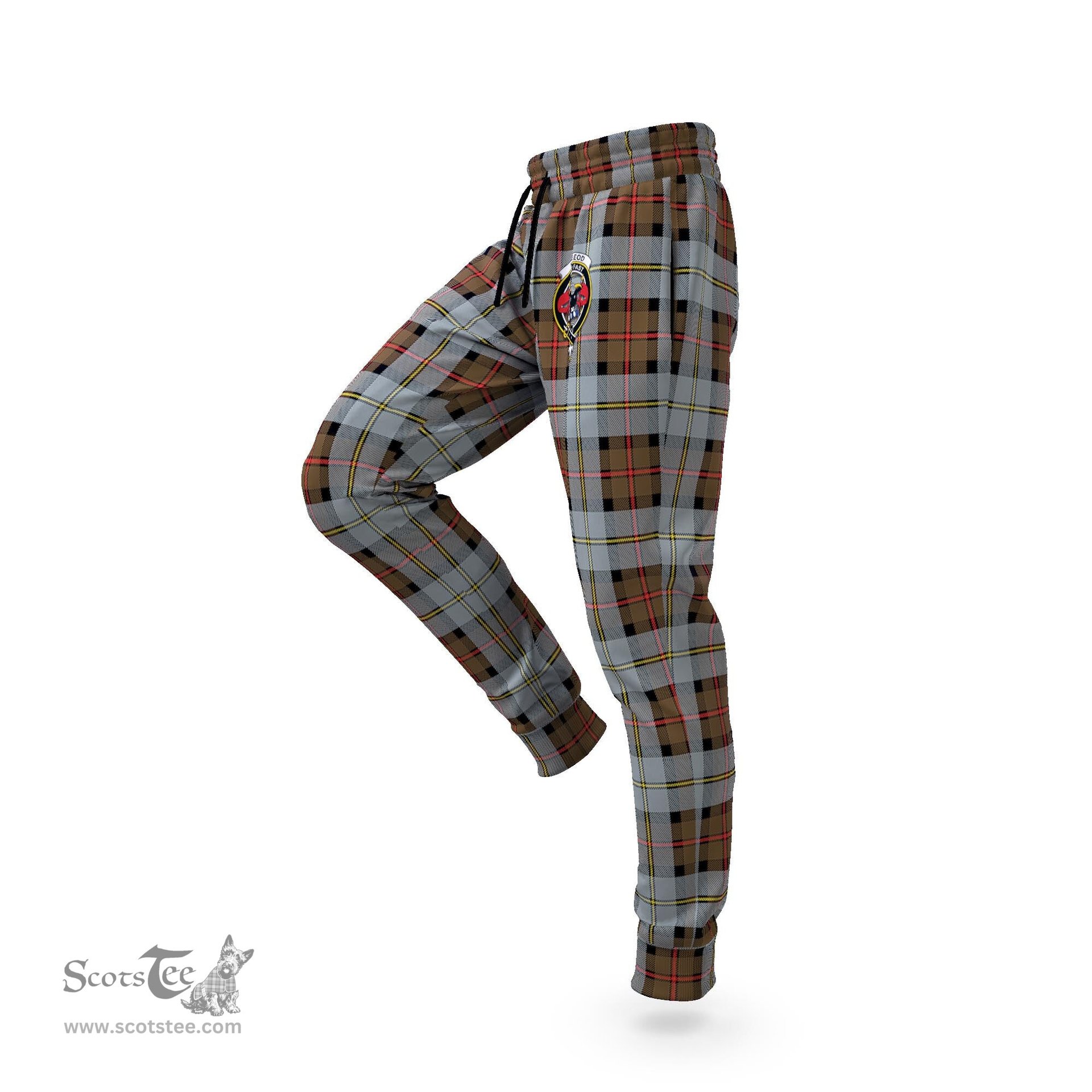 Scottish MacLeod of Harris Weathered Clan Family Crest Tartan Joggers Pants