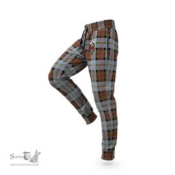 Scottish MacLeod of Harris Weathered Clan Family Crest Tartan Joggers Pants
