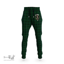 Scottish Menzies Green Clan Family Crest Tartan Joggers Pants