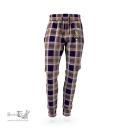 Scottish Stewart Navy Clan Family Crest Tartan Joggers Pants