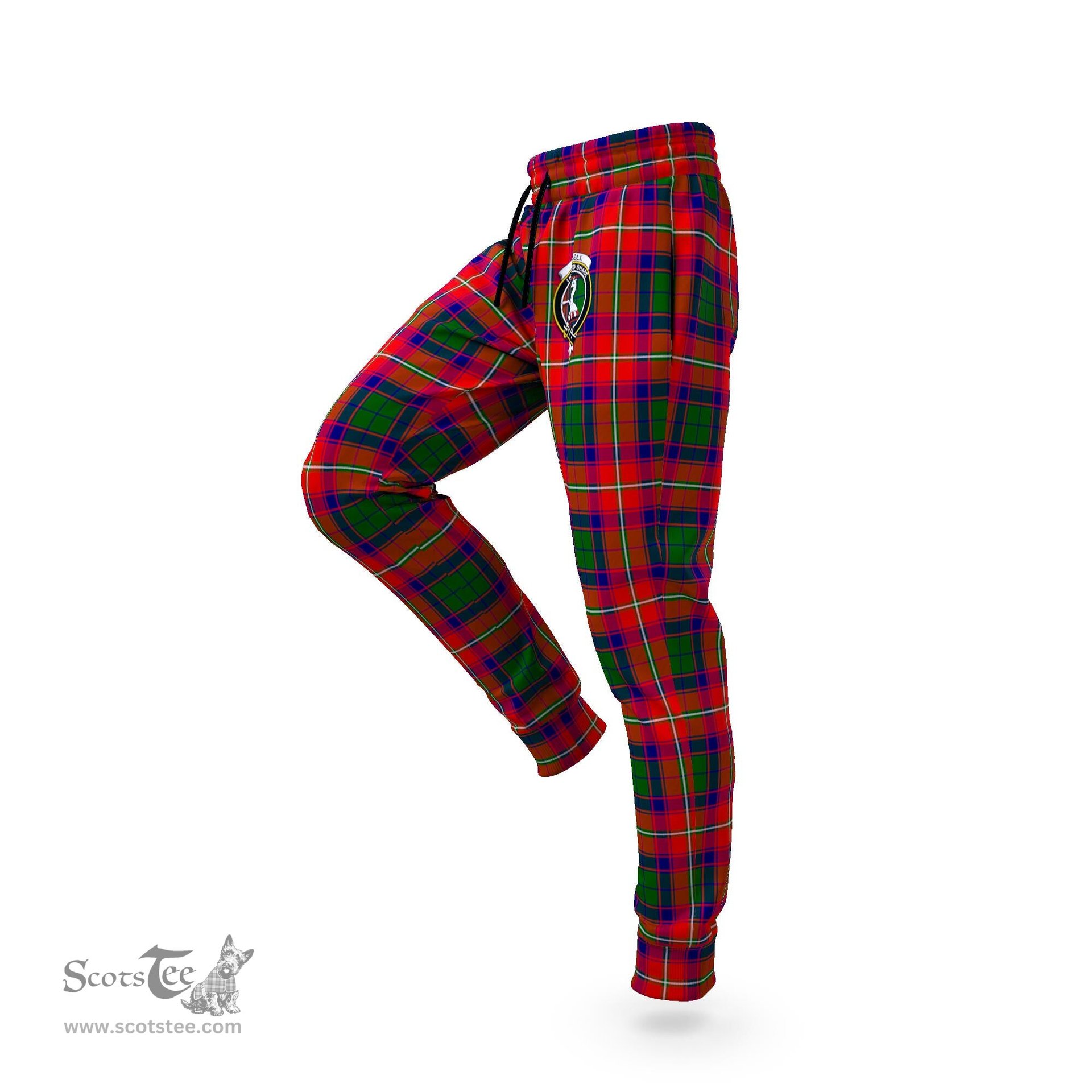 Scottish Riddell Clan Family Crest Tartan Joggers Pants