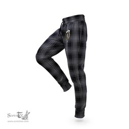 Scottish Stewart Mourning Clan Family Crest Tartan Joggers Pants