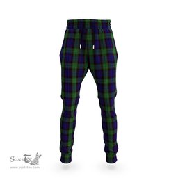 Scottish Nicolson Green Hunting Clan Tartan Joggers Pants