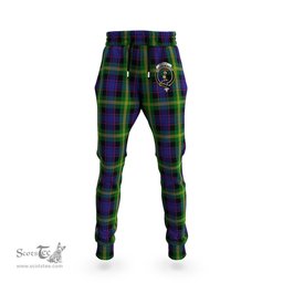Scottish Watson Clan Family Crest Tartan Joggers Pants