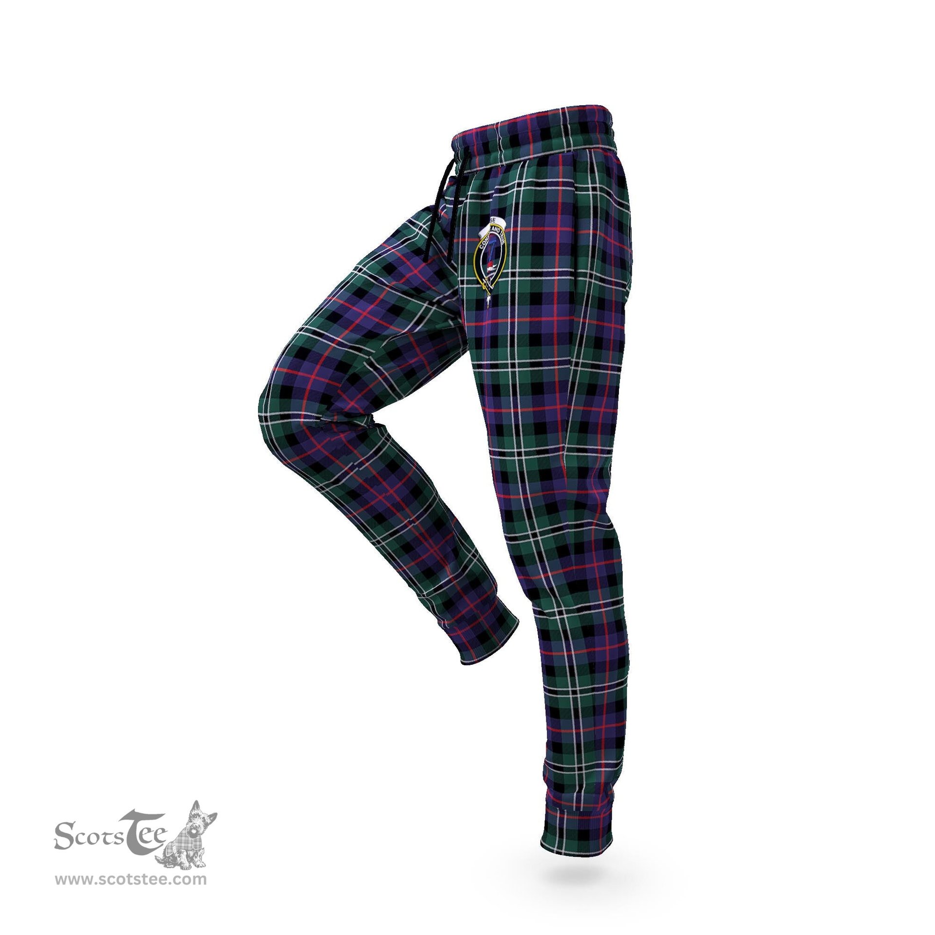 Scottish Rose Hunting Modern Clan Family Crest Tartan Joggers Pants