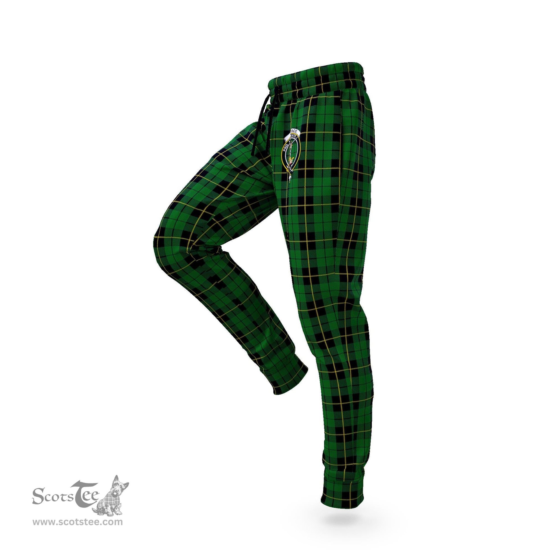 Scottish Wallace Hunting Clan Family Crest Tartan Joggers Pants