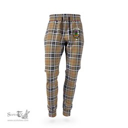 Scottish Thomson Camel Clan Family Crest Tartan Joggers Pants