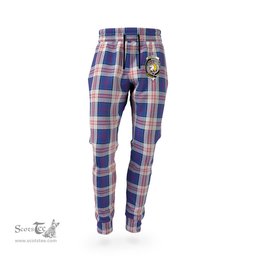 Scottish Stewart of Appin Hunting Dress Clan Family Crest Tartan Joggers Pants