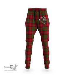 Scottish Shaw of Tordarroch Red Dress Clan Family Crest Tartan Joggers Pants