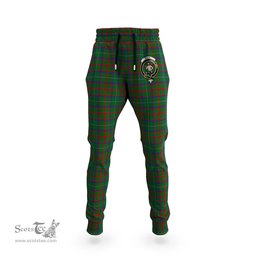 Scottish Shaw of Tordarroch Green Hunting Clan Family Crest Tartan Joggers Pants