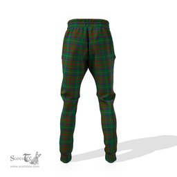 Scottish Shaw of Tordarroch Green Hunting Clan Family Crest Tartan Joggers Pants