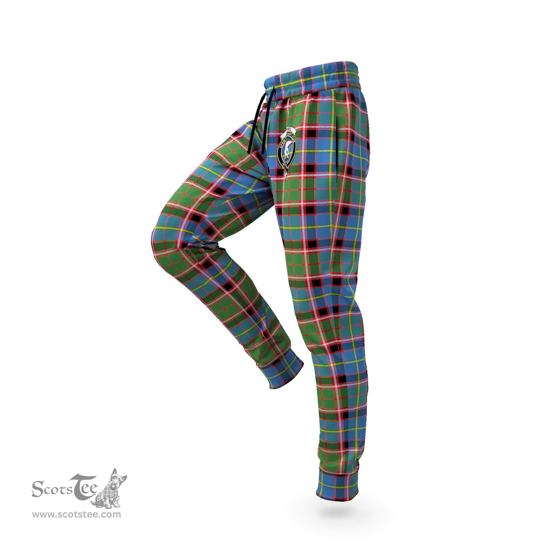 Scottish Norvel Clan Family Crest Tartan Joggers Pants
