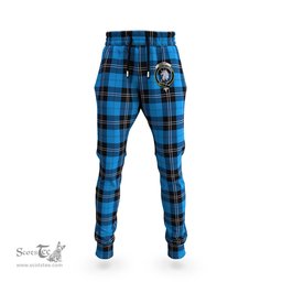 Scottish Ramsay Blue Ancient Clan Family Crest Tartan Joggers Pants