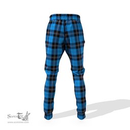 Scottish Ramsay Blue Ancient Clan Family Crest Tartan Joggers Pants