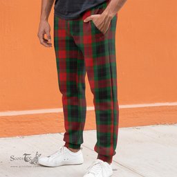 Scottish Skene of Cromar Black Clan Tartan Joggers Pants