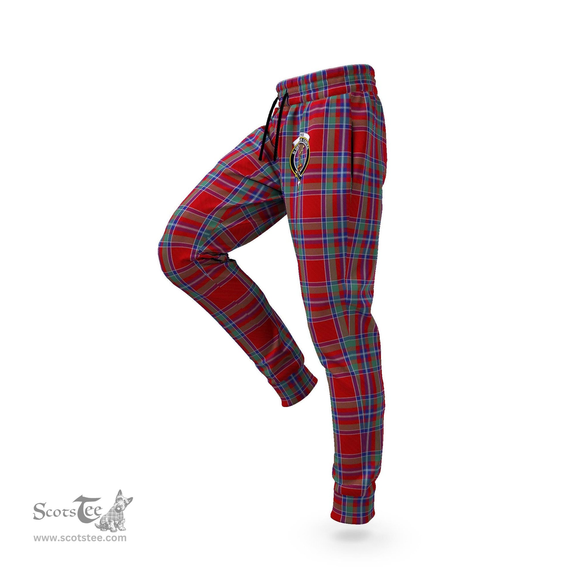 Scottish Spens Clan Family Crest Tartan Joggers Pants