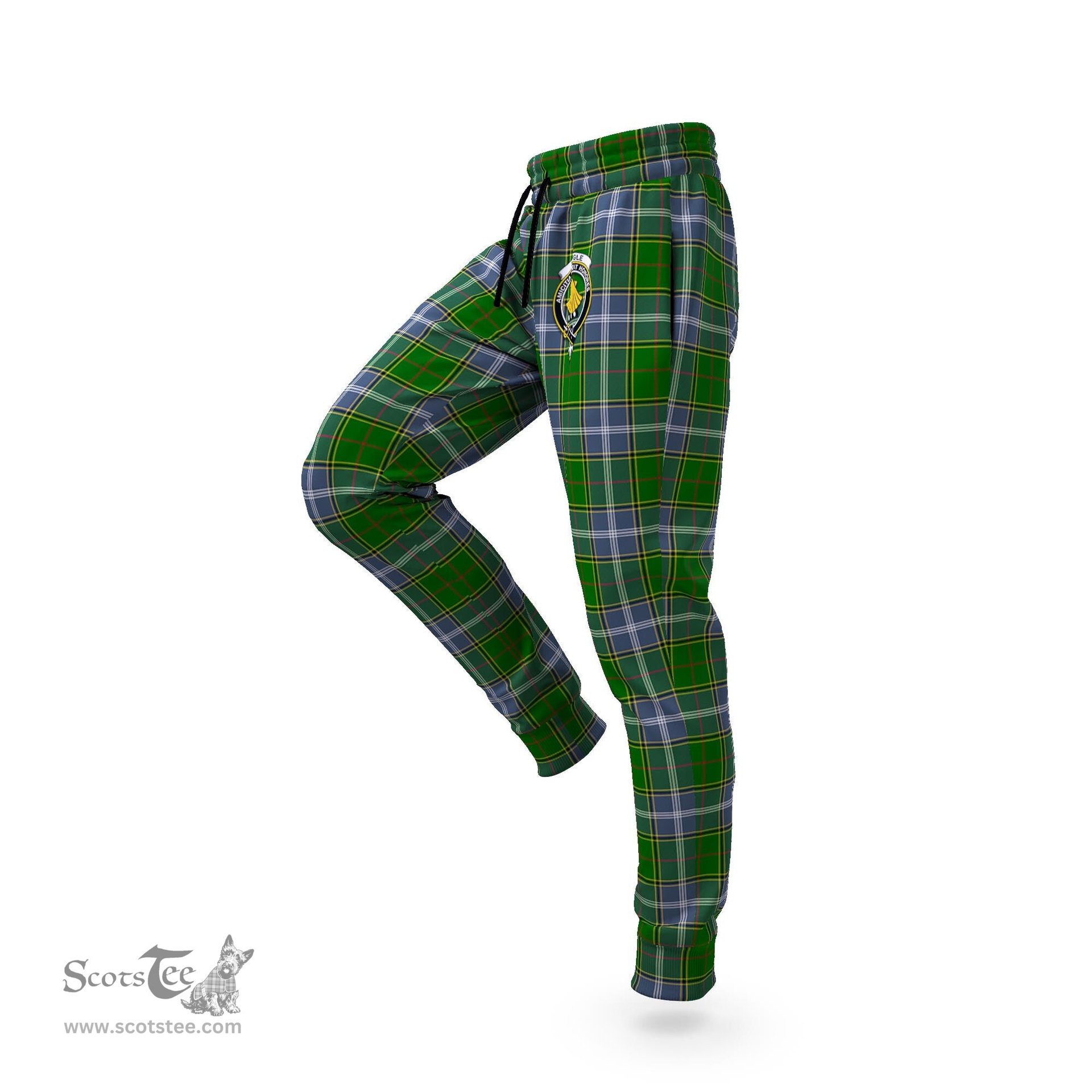 Scottish Pringle Clan Family Crest Tartan Joggers Pants