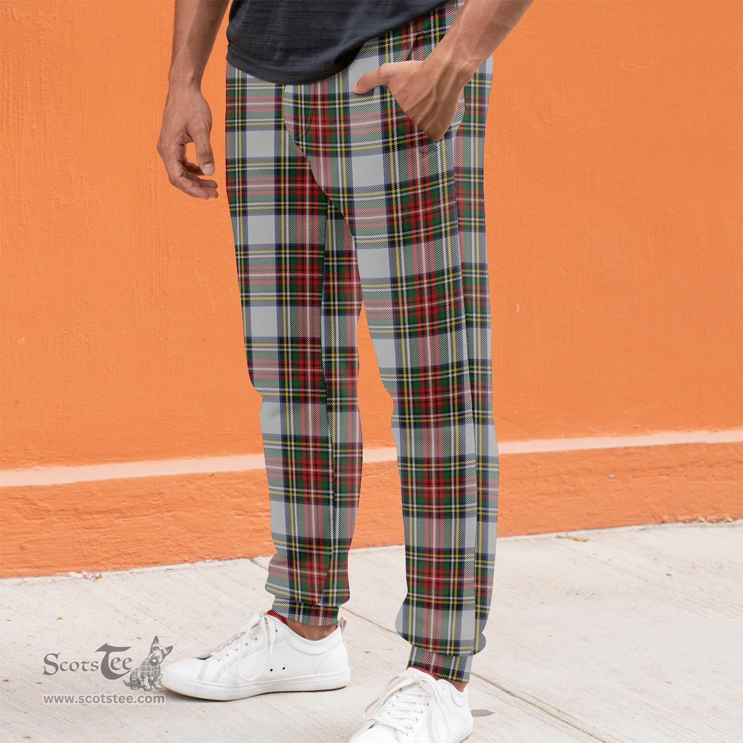 Scottish Stewart Dress Clan Tartan Joggers Pants