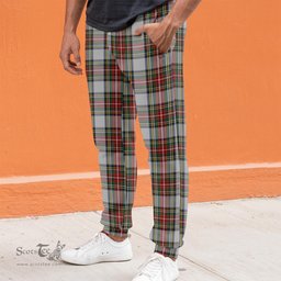 Scottish Stewart Dress Clan Tartan Joggers Pants