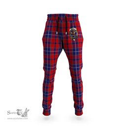 Scottish Wishart Dress Clan Family Crest Tartan Joggers Pants