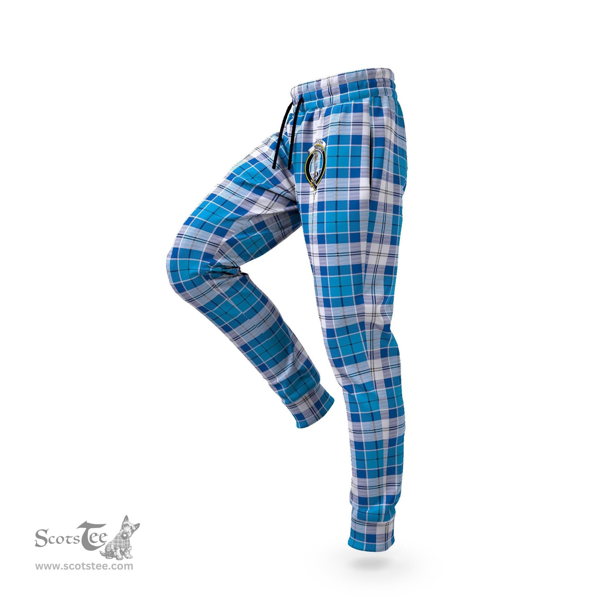 Scottish Roberton Clan Family Crest Tartan Joggers Pants
