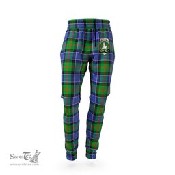 Scottish Paterson Clan Family Crest Tartan Joggers Pants