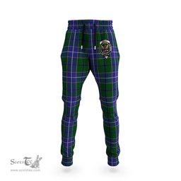 Scottish Wishart Hunting Clan Family Crest Tartan Joggers Pants