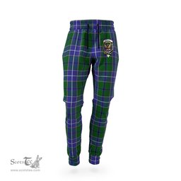 Scottish Wishart Hunting Clan Family Crest Tartan Joggers Pants