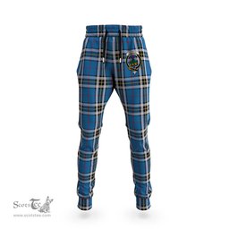 Scottish Thomson Dress Blue Clan Family Crest Tartan Joggers Pants