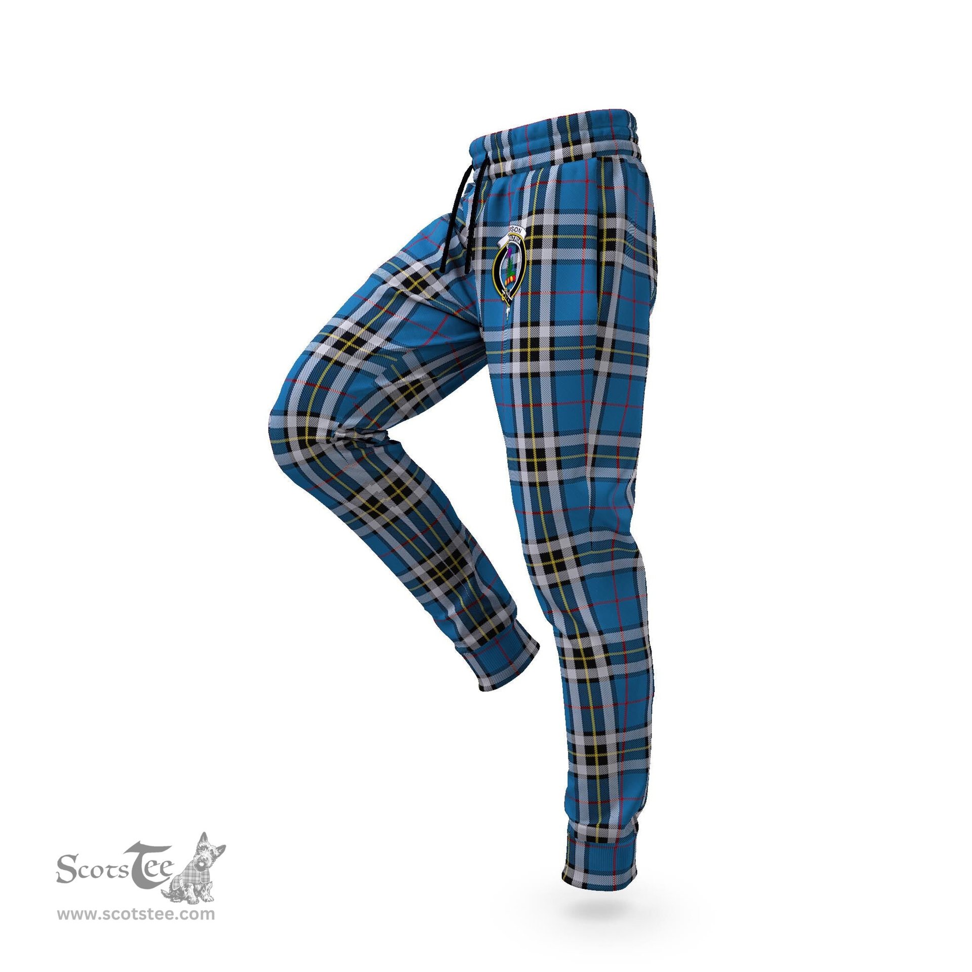 Scottish Thomson Dress Blue Clan Family Crest Tartan Joggers Pants