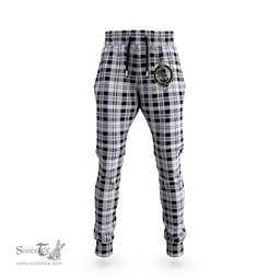 Scottish Scott Black White Clan Family Crest Tartan Joggers Pants