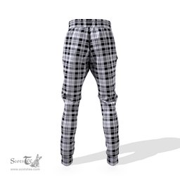 Scottish Scott Black White Clan Family Crest Tartan Joggers Pants