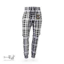 Scottish Scott Black White Clan Family Crest Tartan Joggers Pants
