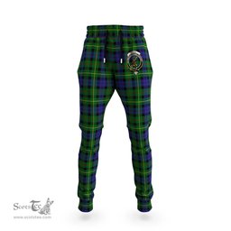 Scottish Rollo Clan Family Crest Tartan Joggers Pants