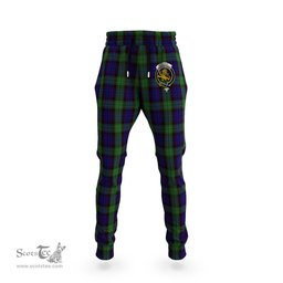 Scottish Nicolson Green Hunting Clan Family Crest Tartan Joggers Pants